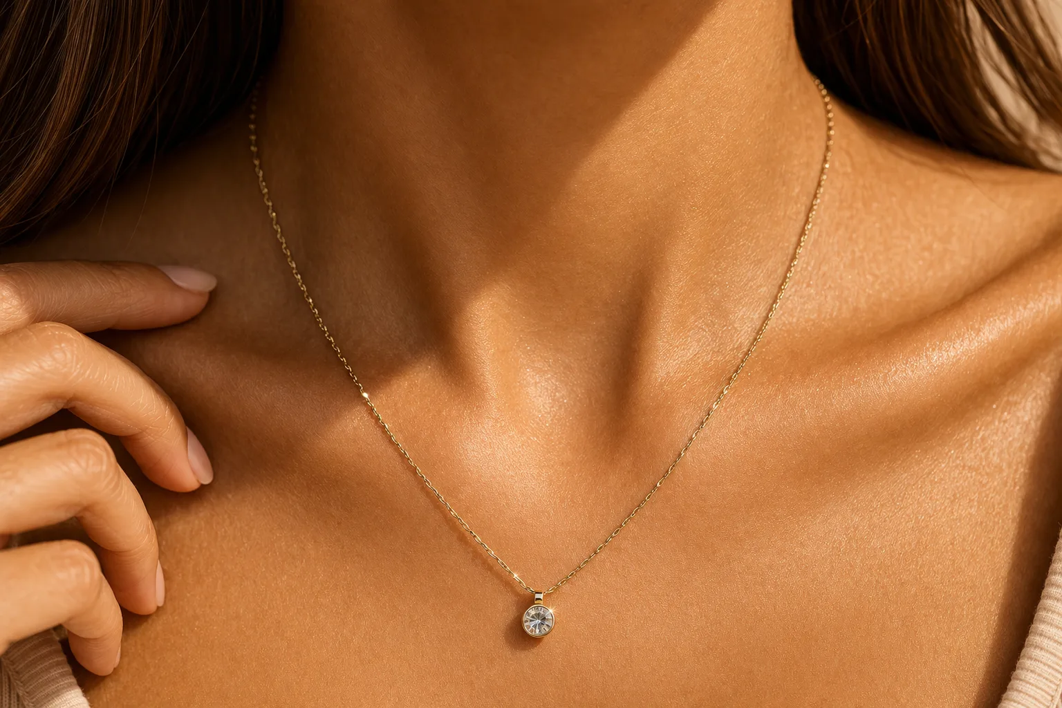 Colar Feminino Ponto de Luz – Folheado a Ouro 18k 2