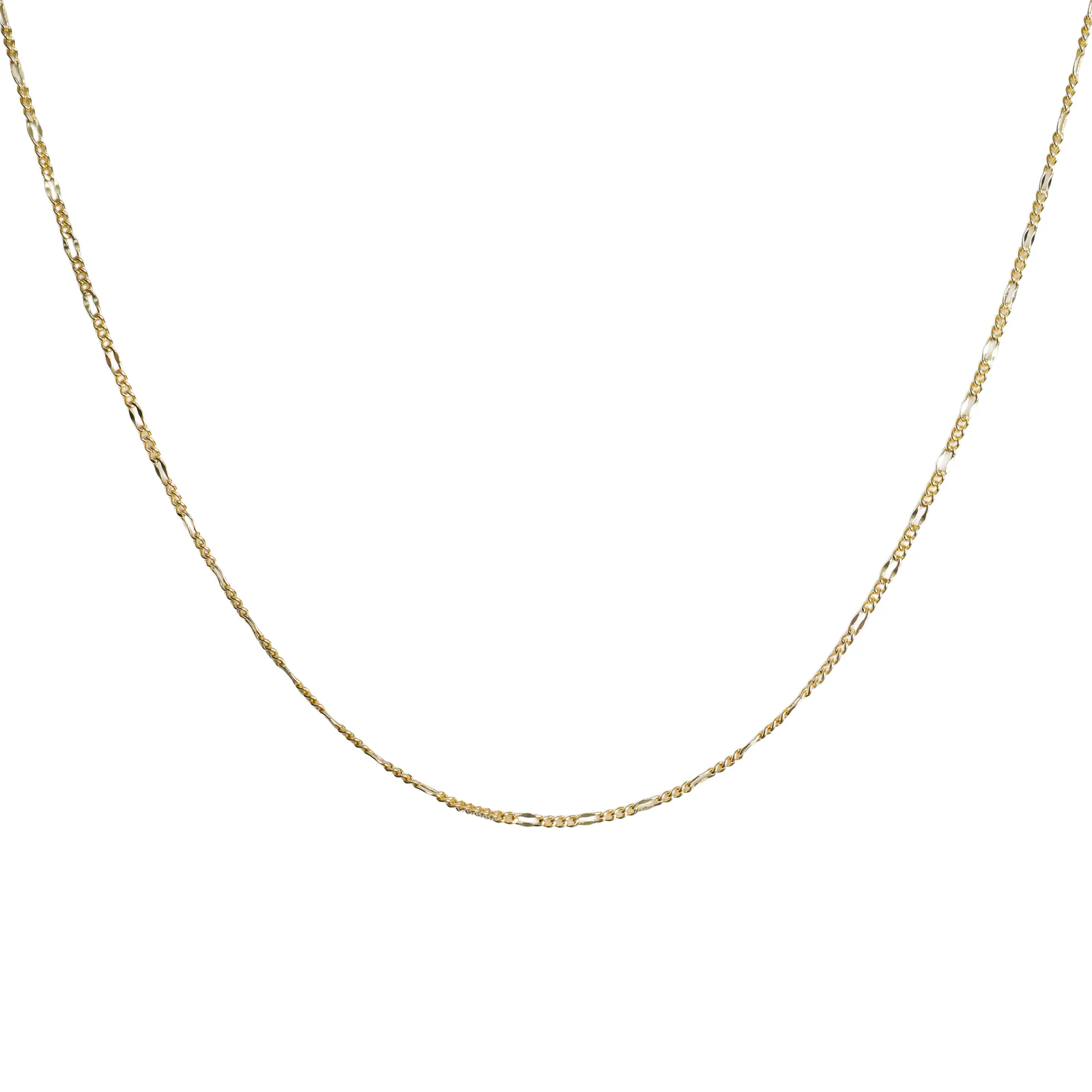 Corrente Feminina Elo Fígaro Delicado – Folheada a Ouro 18k
