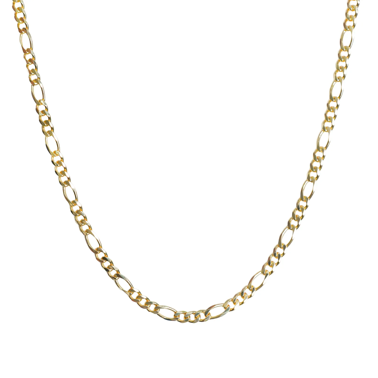 Corrente Feminina Elo Fígaro – Folheada a Ouro 18k