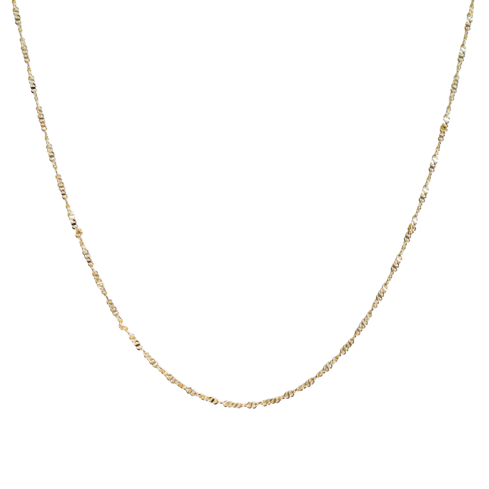 Corrente Feminina Elo Trabalhado Texturizado – Folheada a Ouro 18k - Joias e Semijoias Aurum Essentia