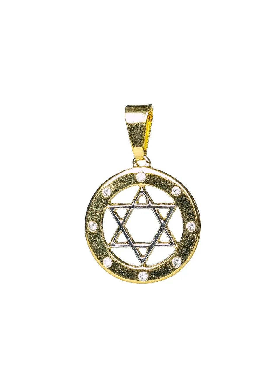 Pingente Folheado a Ouro – Estrela de Davi com Zircônias - Joias e Semijoias Aurum Essentia