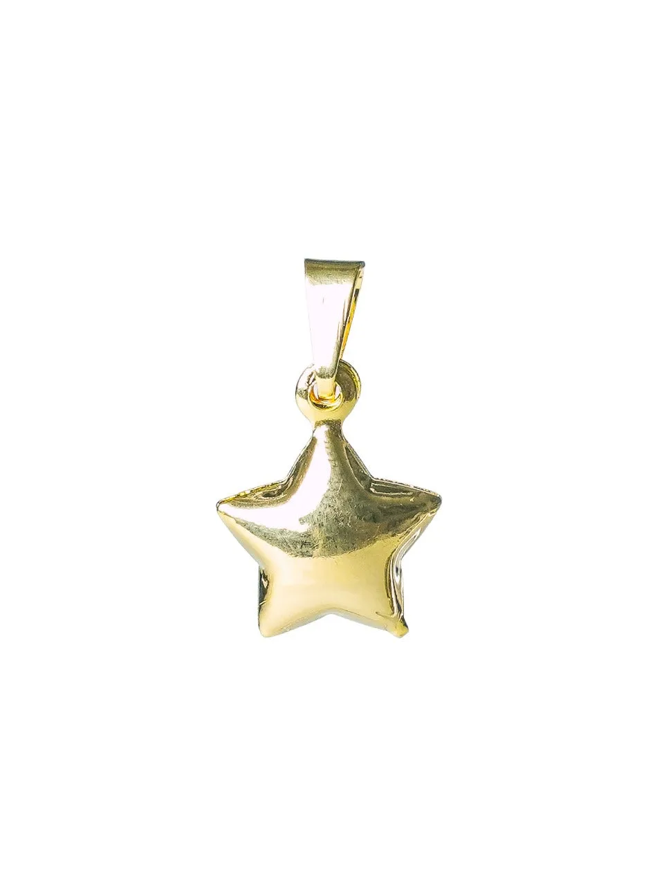 Pingente Folheado a Ouro – Estrela Lisa em Alto Brilho